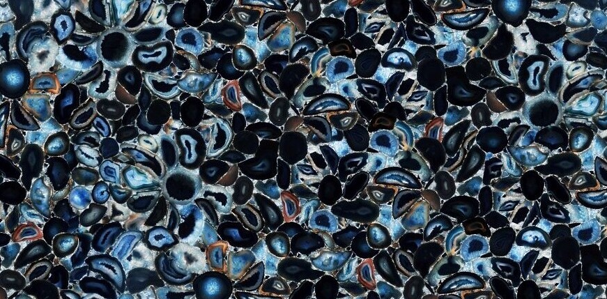 Agate Blue Flower