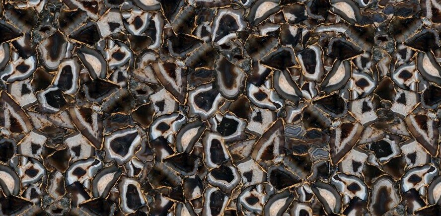 Agate Umbra With Gold